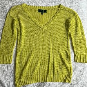 C. Wonder brand knit sweater. Lime green Chartreuse. Size Small fits like medium